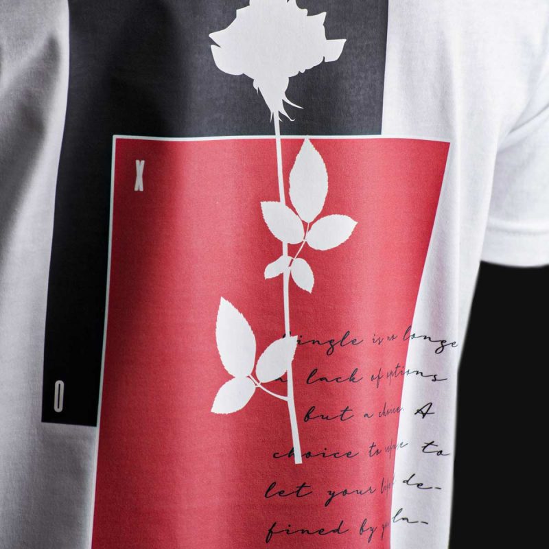 Бяла тениска мъжка - Rose One - 04