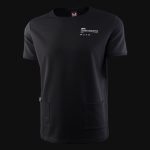 Свободна мъжка тениска с джобове - Classic Black - 02