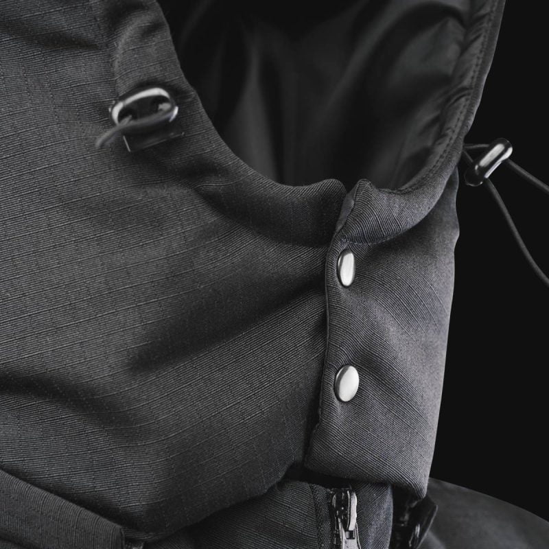 Vestă neagră cu glugă detașabilă - O1 Black - 10