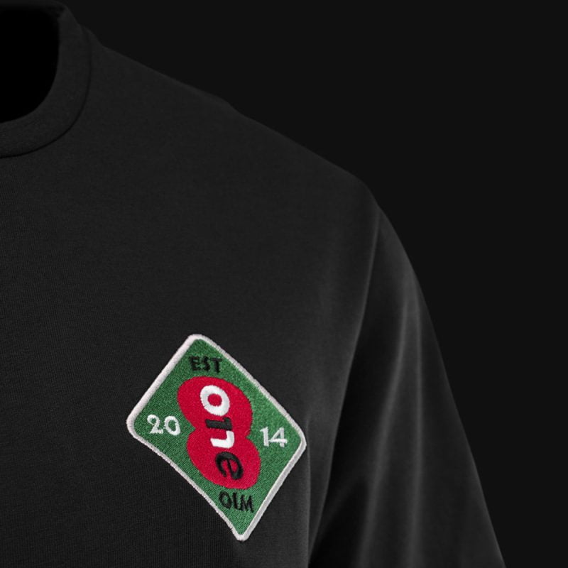 Tricou negru oversize pentru bărbați - Ace One - 02