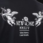 Tricou negru oversize pentru bărbați - New One Tee - 04
