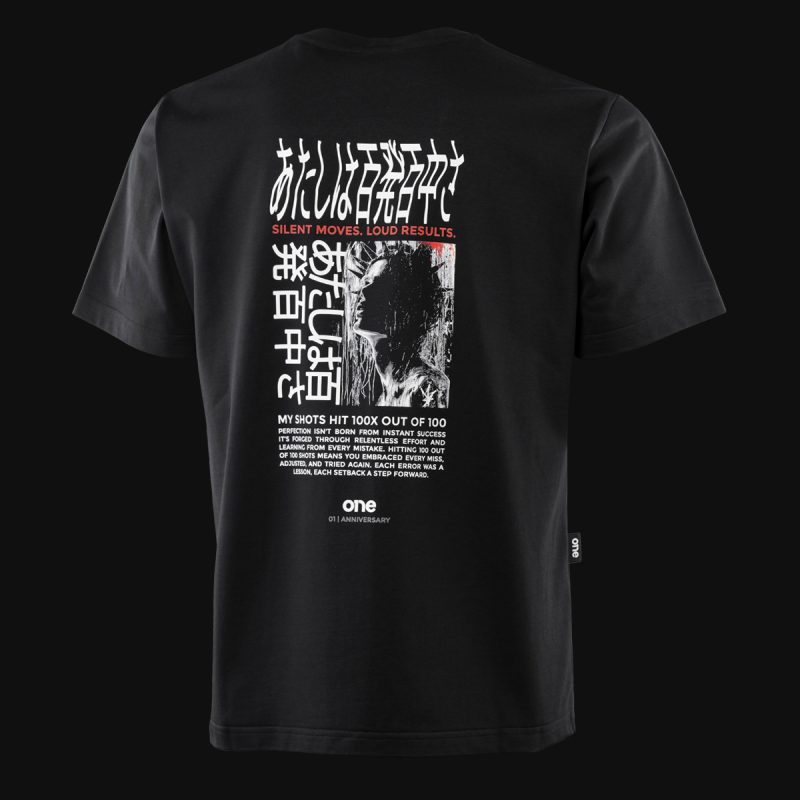 Tricou negru oversize OBLV One - 02