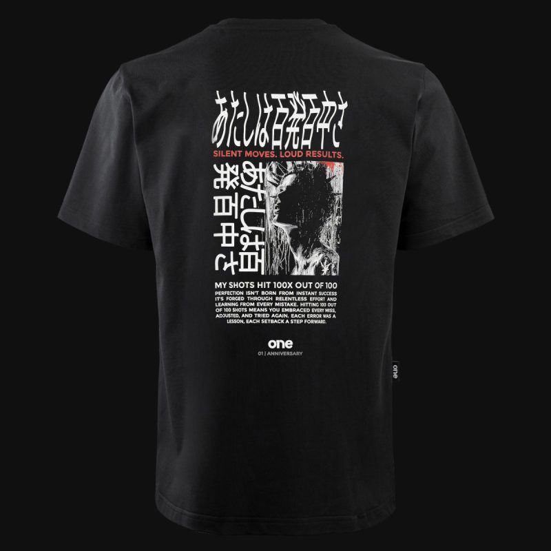 Tricou negru oversize OBLV One