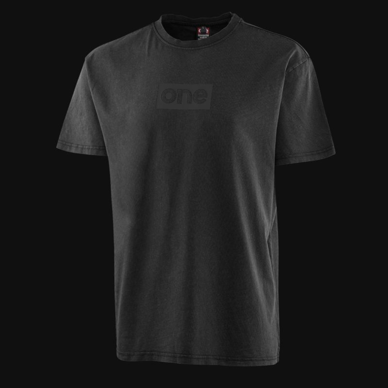 Tricou Negru Oversize - Faded Fit One - 02