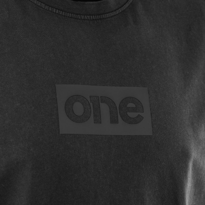 Tricou Negru Oversize - Faded Fit One - 03