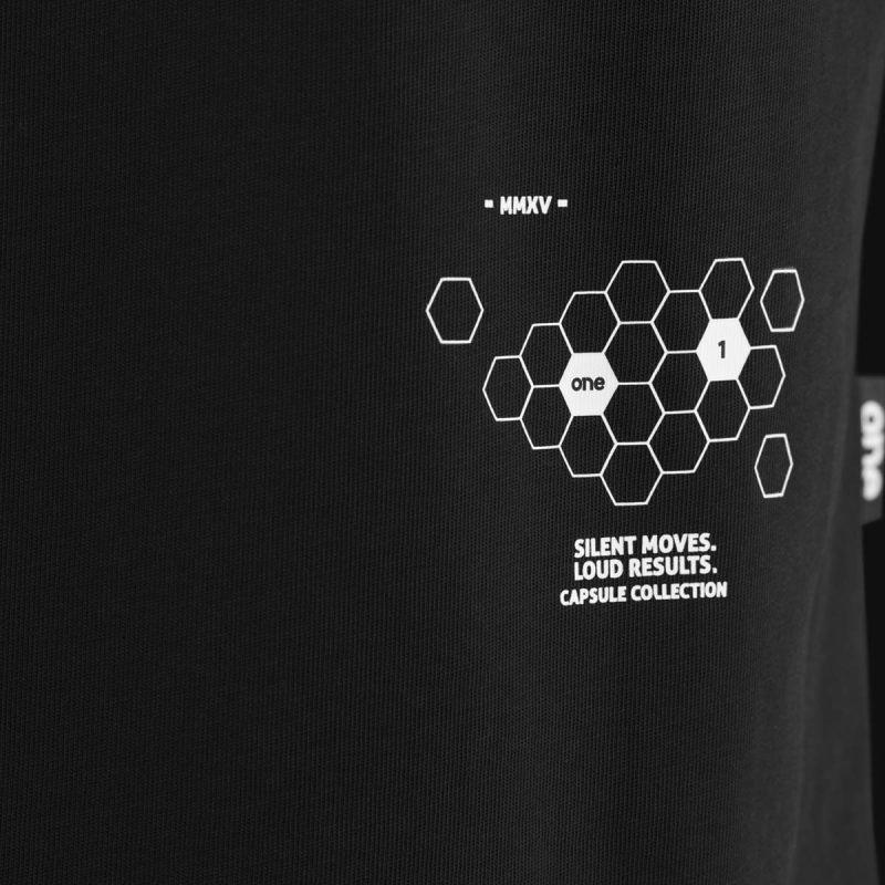 Tricou oversize - Hex One Noir - 03