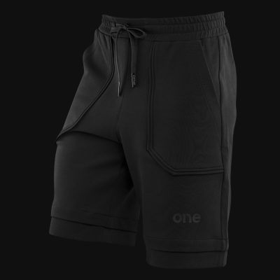 Pantaloni scurți negri bărbaţi - Blackout Luxe