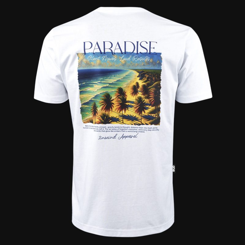 Tricou alb Regular-Fit Bărbaţi - Paradise One - 05