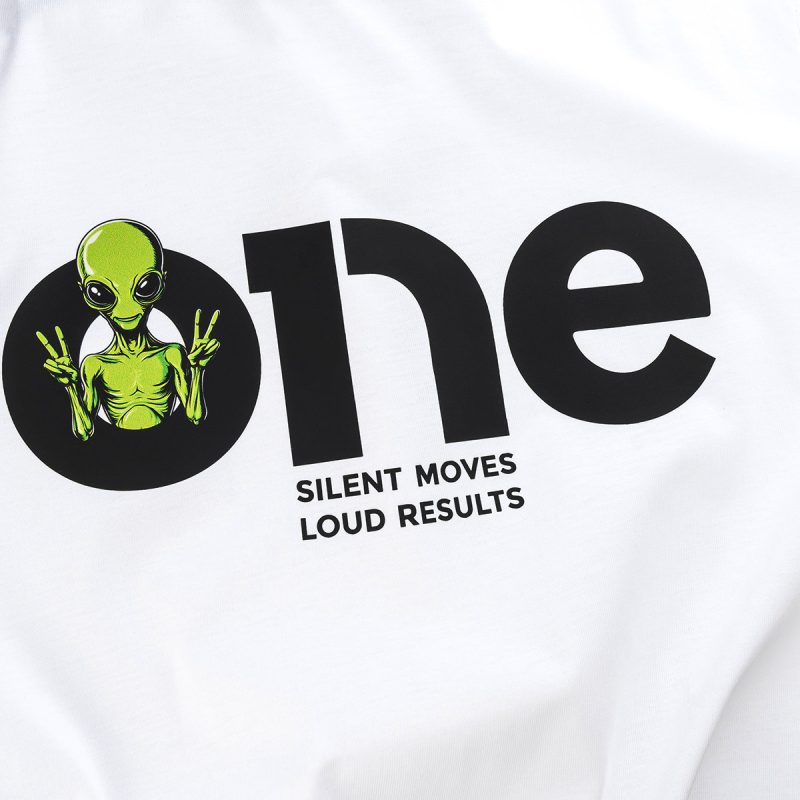 Tricou alb Slim-Fit Bărbaţi - UFO One - 02