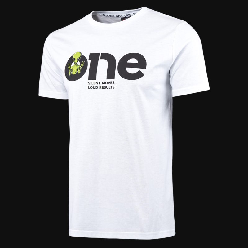 Tricou alb Slim-Fit Bărbaţi - UFO One - 05