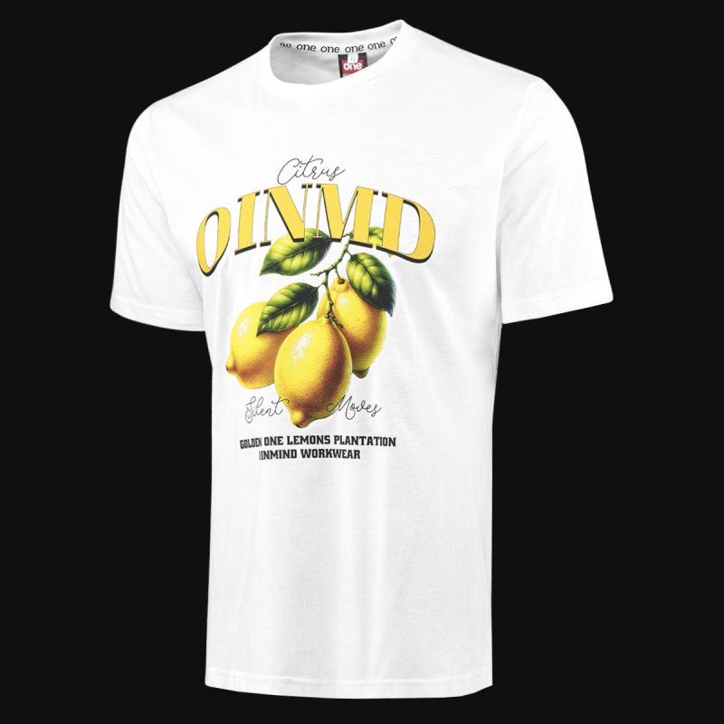 Tricou alb Slim-Fit Bărbaţi - Zesty One - 05