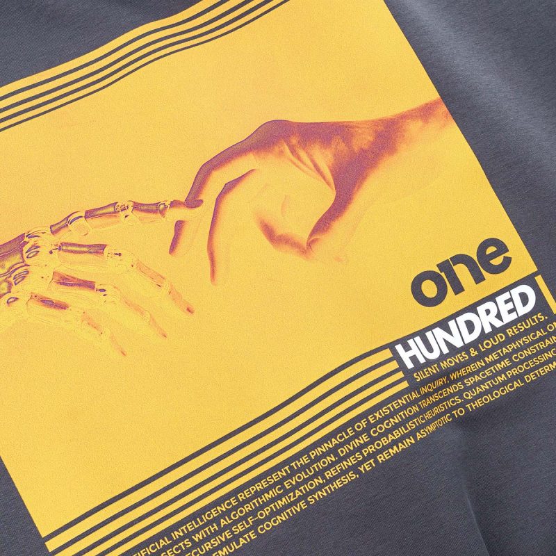 Tricou gri premium Bărbaţi - God Hand Tee - 02