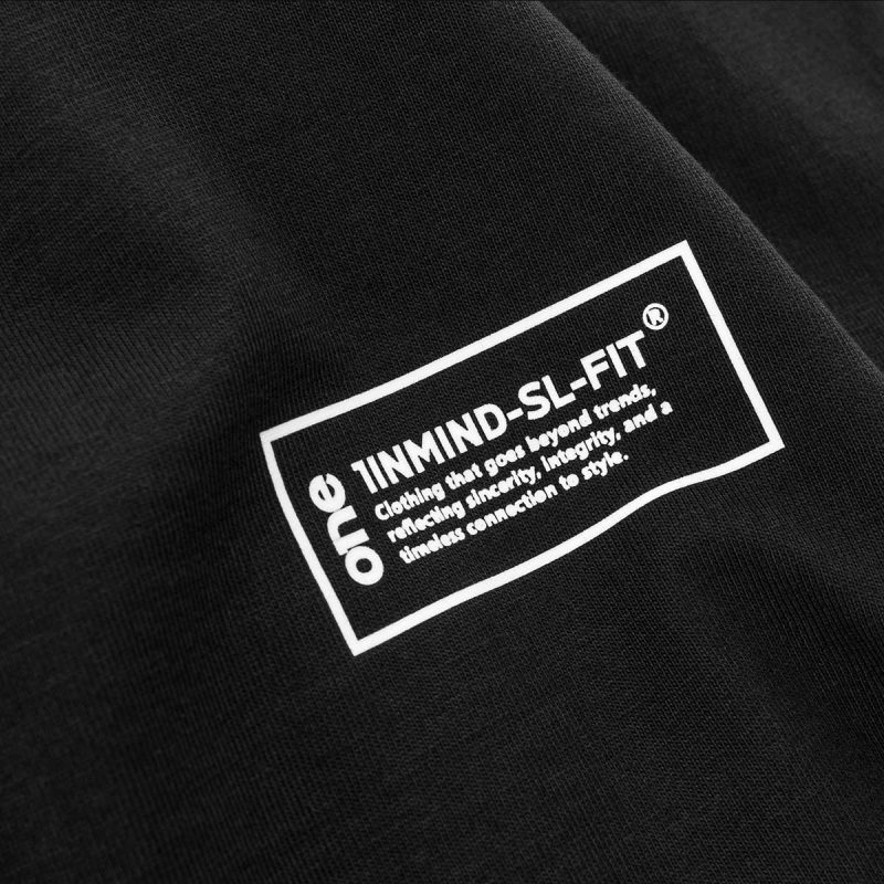 Tricou negru Slim-Fit Bărbaţi - O-KIND - 04