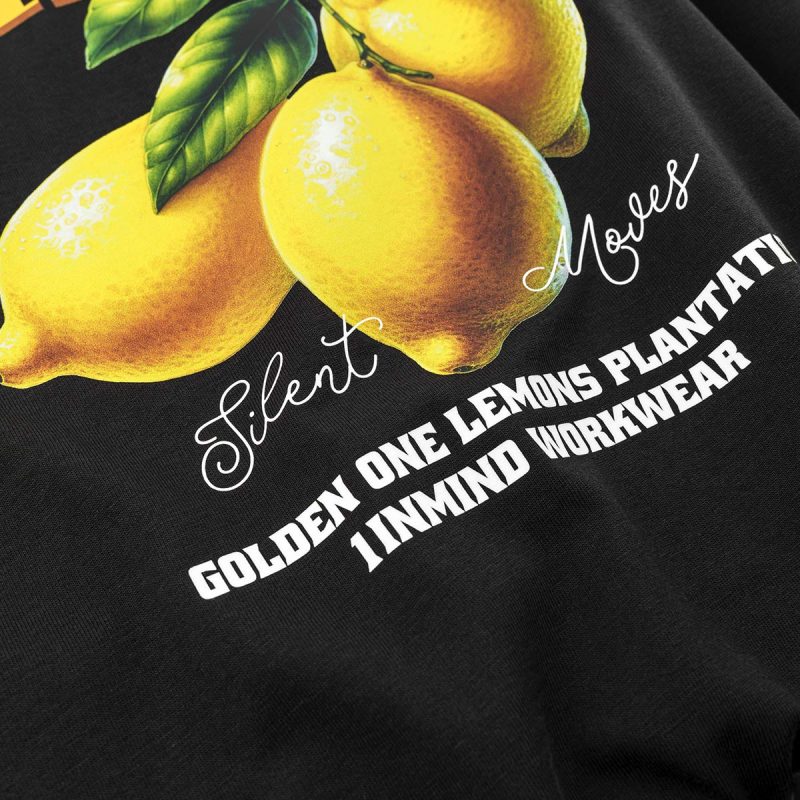Tricou negru Slim-Fit Bărbaţi - Zesty One - 03