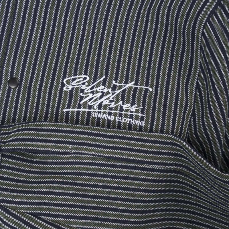 Overshirt pentru bărbați - Olive Grid - 04
