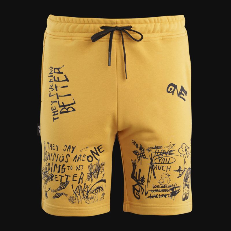 Pantaloni scurți galbeni bărbaţi Rebel Sketch - 05