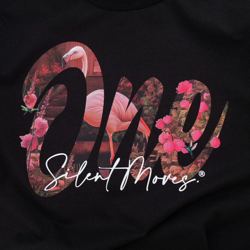 Tricou Negru Femei Flamingo Whisper - 02