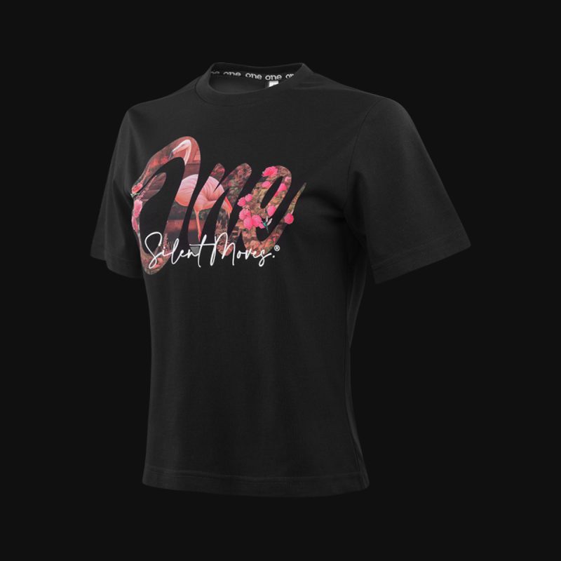 Tricou Negru Femei Flamingo Whisper - 03