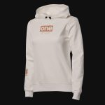 Hanorac damă alb slim-fit din fleece cu glugă - G-One