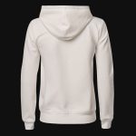 Hanorac damă alb slim-fit din fleece cu glugă - White Classics - 03