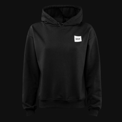 Hanorac damă negru cu glugă regular-fit - Black Classics