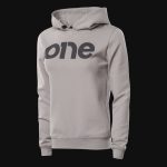 Hanorac damă slim-fit gri din fleece cu glugă - Grey One