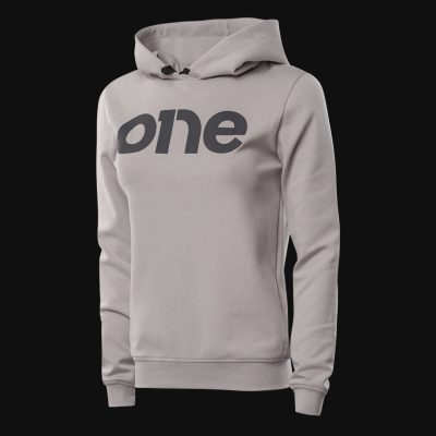 Hanorac damă slim-fit gri din fleece cu glugă - Grey One