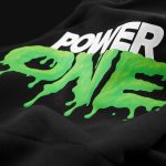 Hanorac negru cu glugă - Power One - 02