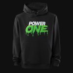 Hanorac negru cu glugă - Power One