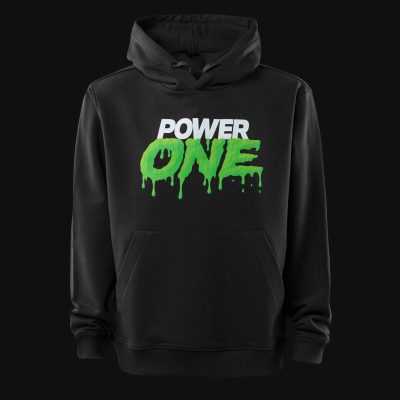 Hanorac negru cu glugă - Power One