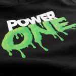 Hanorac negru cu glugă - Power One - 06