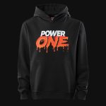 Hanorac negru cu glugă - Power One V.02