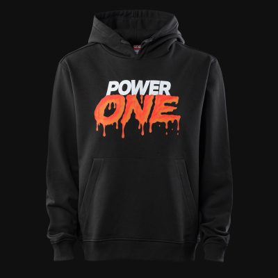 Hanorac negru cu glugă - Power One V.02