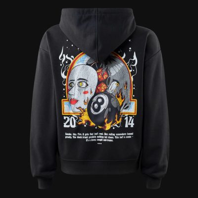 Hanorac damă negru regular-fit - Eight Chaos