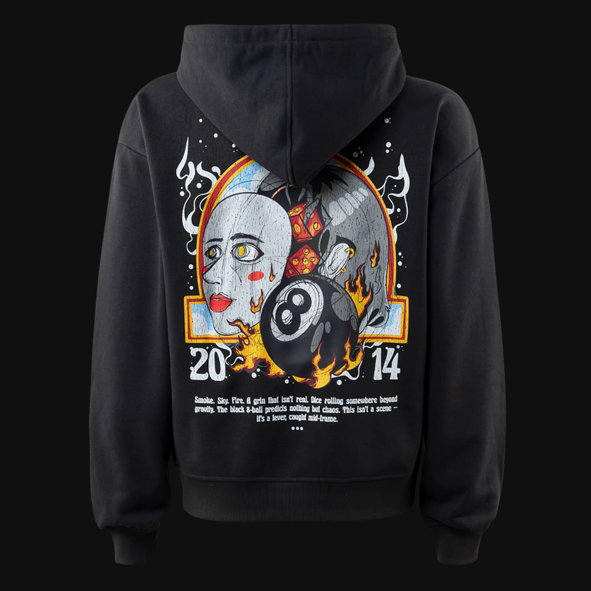 Hanorac damă negru regular-fit - Eight Chaos Hanorac damă negru regular-fit - Eight Chaos