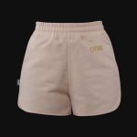 Pantaloni scurți din bumbac femei - Curved-fit - Dusty One - 02