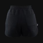 Pantaloni scurți din bumbac femei - Curved-fit - Stealth Black - 03