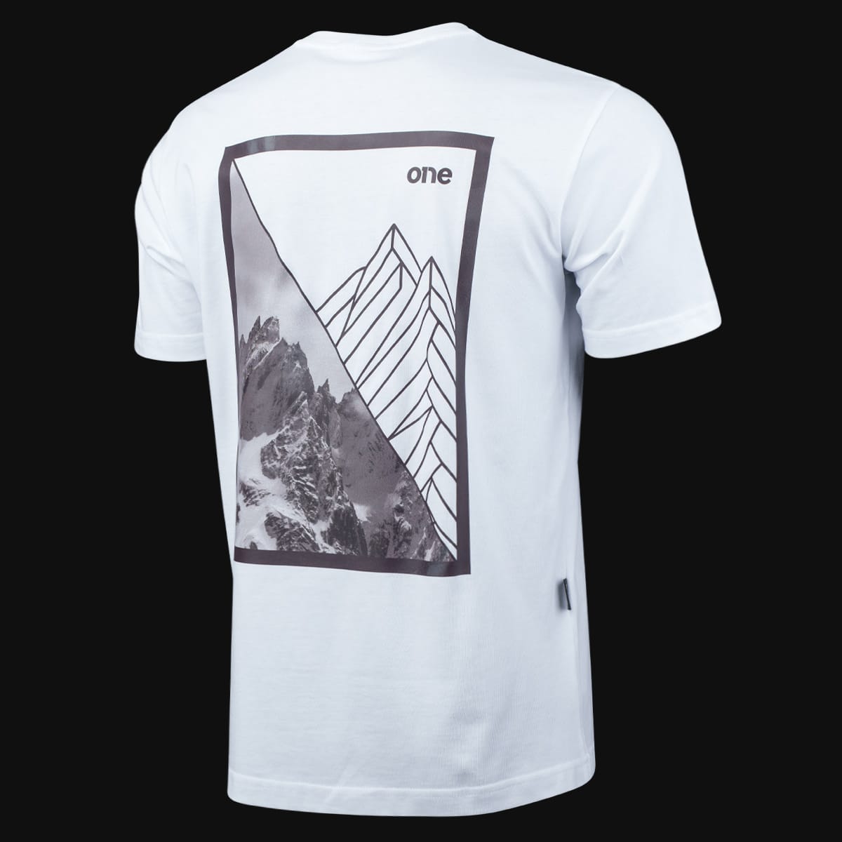 Tricou Alb Barbati Regular-Fit - Alpine Frame Tricou Alb Barbati Regular-Fit - Alpine Frame