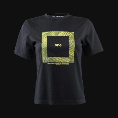 Tricou Negru Femei Regular-Fit - Square
