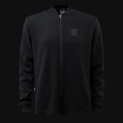 Hanorac negru cu fermoar regular-fit - Boxy
