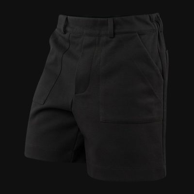 Pantaloni scurți din bumbac piqué - Black One