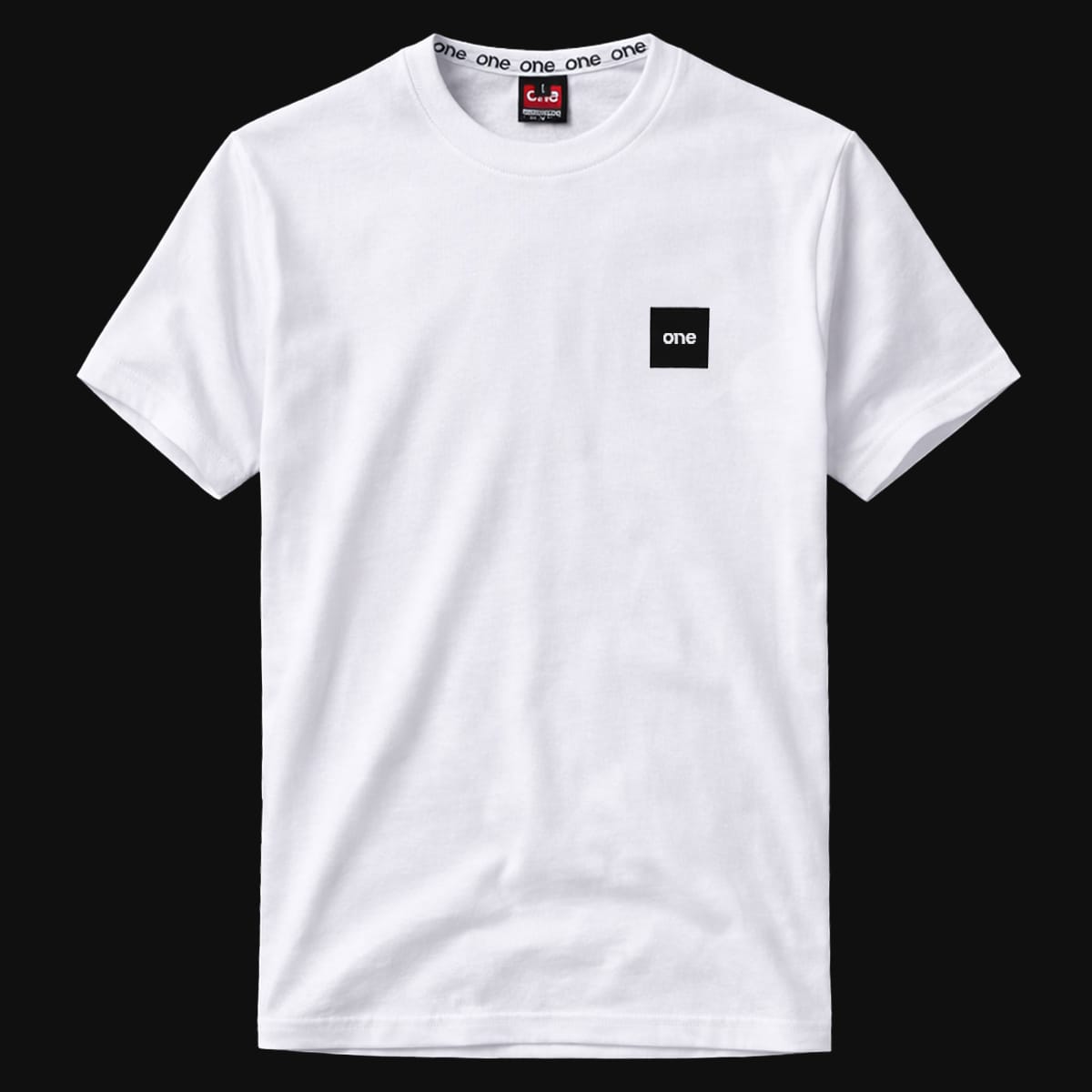 Tricou alb Slim-Fit - Box One - White Tricou alb Slim-Fit - Box One - White