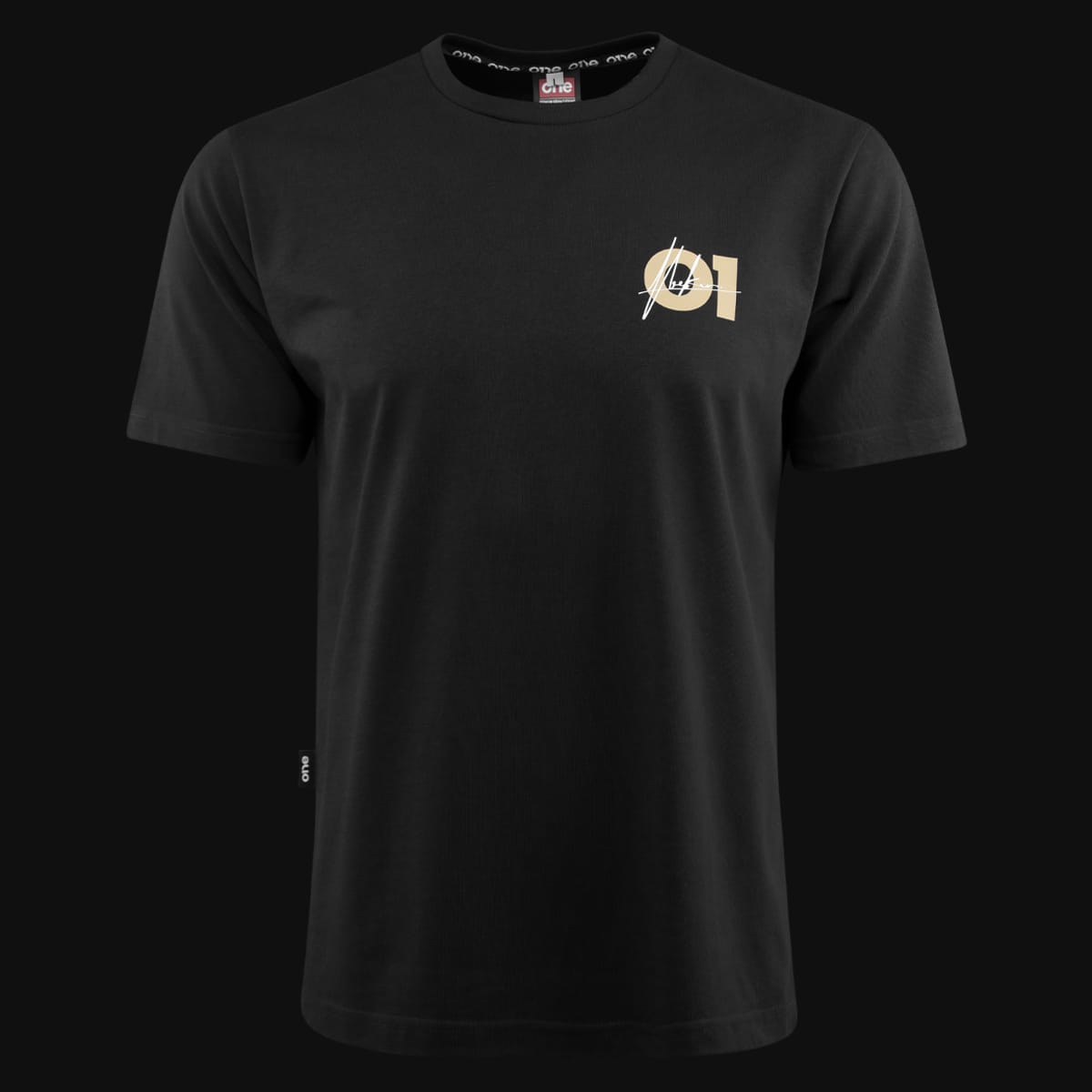 Tricou negru Regular-fit - Origin O1 - Gold Tricou negru Regular-fit - Origin O1 - Gold