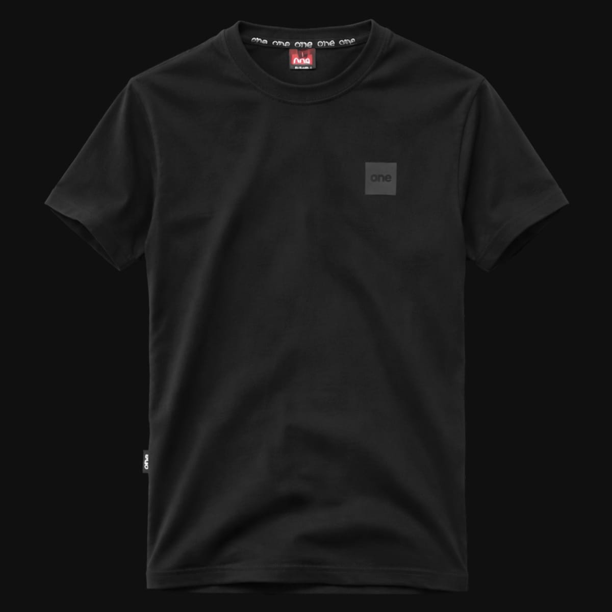 Tricou negru Slim-Fit - Box One Tricou negru Slim-Fit - Box One