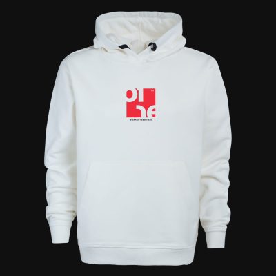 Hanorac alb cu glugă Clean Core White