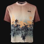 Tricou din in Regular Fit Palms One