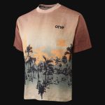 Tricou din in Regular Fit Palms One - 06